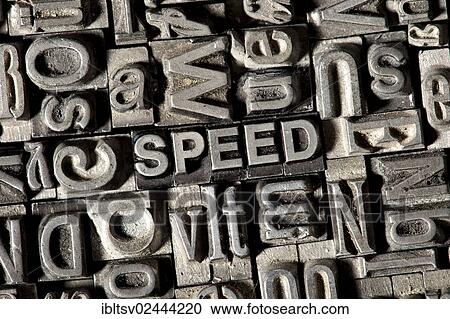 Old lead letters forming the word " SPEED" View Large Photo Image Stock Image - Old lead letters forming the word " SPEED". Fotosearch