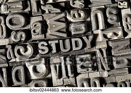 "Old lead letters forming the word """"STUDY""""" View Large Photo Image Stock Image - "Old lead letters forming the word """"STUDY""""". Fotosearch