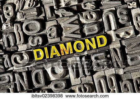 "Old lead letters forming the word """"diamond""""" View Large Photo Image Stock Photo - "Old lead letters forming the word """"diamond""""". Fotosearch