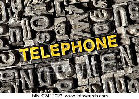 Old lead letters forming the word TELEPHONE View Large Photo Image Stock Photo - Old lead letters forming the word TELEPHONE. Fotosearch