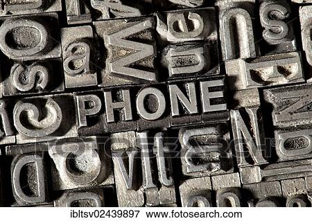 Old lead letters forming the word " PHONE" View Large Photo Image Stock Photo - Old lead letters forming the word " PHONE". Fotosearch