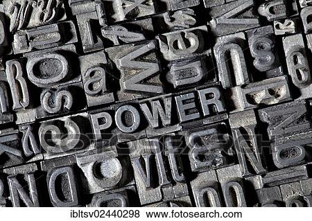 "Old lead letters forming the word """"POWER""""" View Large Photo Image Stock Photo - "Old lead letters forming the word """"POWER""""". Fotosearch