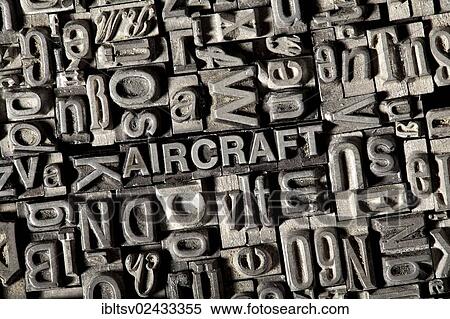 Old lead letters forming the word " AIRCRAFT" View Large Photo Image Stock Photography - Old lead letters forming the word " AIRCRAFT". Fotosearch