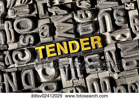 Old lead letters forming the word TENDER View Large Photo Image Stock Photo - Old lead letters forming the word TENDER. Fotosearch
