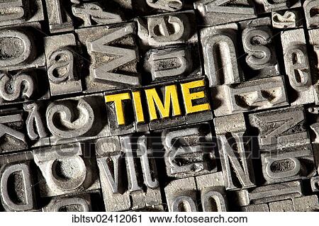 Old lead letters forming the word TIME View Large Photo Image Stock Image - Old lead letters forming the word TIME. Fotosearch