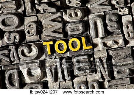 Old lead letters forming the word TOOL View Large Photo Image Stock Image - Old lead letters forming the word TOOL. Fotosearch