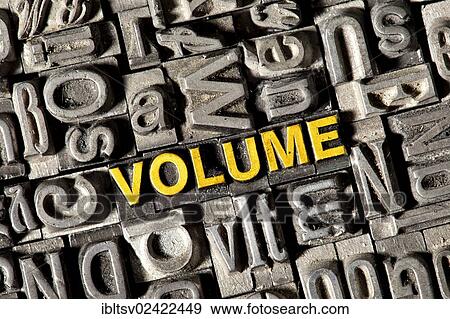 Old lead letters forming the word Volume View Large Photo Image Stock Photo - Old lead letters forming the word Volume. Fotosearch