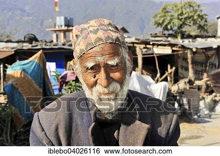 "Old Nepalese man, Portrait, Pokhara, Nepal, Asia" View Large Photo Image Stock Photograph - "Old Nepalese man, Portrait, Pokhara, Nepal, Asia". Fotosearch