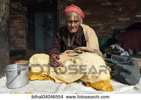 "Old Nepalese woman, Kathmandu, Nepal, Asia" View Large Photo Image Picture - "Old Nepalese woman, Kathmandu, Nepal, Asia". Fotosearch