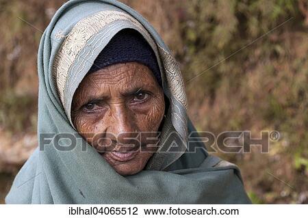 "Old Nepalese woman with headscarf, portrait, Bandipur, Nepal, Asia" View Large Photo Image Stock Image - "Old Nepalese woman with headscarf, portrait, Bandipur, Nepal, Asia". Fotosearch