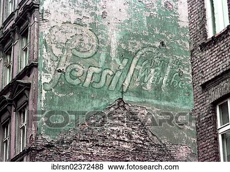 "Old Persil advertisement on a wall, Ackerstrasse street, Mitte district, Berlin, Germany, Europe" View Large Photo Image Stock Photo - "Old Persil advertisement on a wall, Ackerstrasse street, Mitte district, Berlin, Germany, Europe". Fotosearch