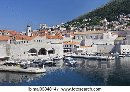 "Old Port and historic center, Dubrovnik, Dalmatia, Croatia, Europe" View Large Photo Image Stock Photo - "Old Port and historic center, Dubrovnik, Dalmatia, Croatia, Europe". Fotosearch