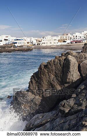 "Old port, El Cotillo, Fuerteventura, Canary Islands, Spain, Europe" View Large Photo Image Stock Photo - "Old port, El Cotillo, Fuerteventura, Canary Islands, Spain, Europe". Fotosearch
