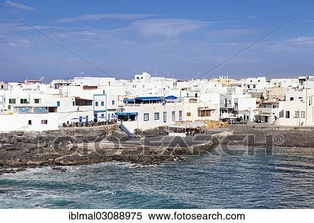 Stock Photography - "Old port, El Cotillo, Fuerteventura, Canary Islands, Spain, Europe". Fotosearch
