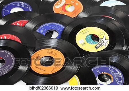 "Old records, vinyl singles" View Large Photo Image Stock Photo - "Old records, vinyl singles". Fotosearch