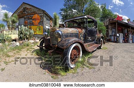"Old rusty Ford Model A, Route 66, Hackberry General Store, Hackberry, Arizona, USA" View Large Photo Image Stock Photo - "Old rusty Ford Model A, Route 66, Hackberry General Store, Hackberry, Arizona, USA". Fotosearch