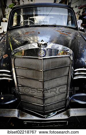 Stock Photo - "Old rusty Mercedes classic car, Yangon, Burma also known as Myanmar, Southeast Asia, Asia". Fotosearch