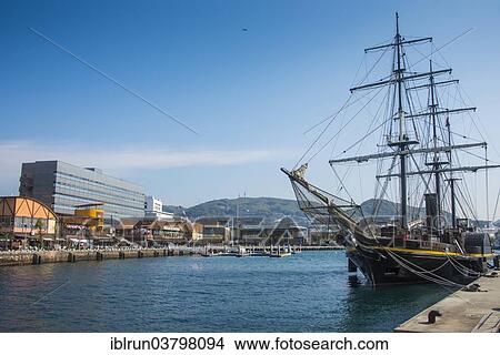 "Old sailing ship, Nagasaki harbour, Japan, Asia" View Large Photo Image Picture - "Old sailing ship, Nagasaki harbour, Japan, Asia". Fotosearch