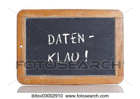 "Old school blackboard with the term DATENKLAU, German for data theft" View Large Photo Image Stock Image - "Old school blackboard with the term DATENKLAU, German for data theft". Fotosearch