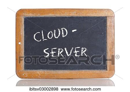 Old school blackboard with the term CLOUD SERVER View Large Photo Image Stock Photo - Old school blackboard with the term CLOUD SERVER. Fotosearch