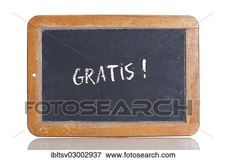 "Old school blackboard with the term GRATIS, German for Cost-free" View Large Photo Image Stock Photo - "Old school blackboard with the term GRATIS, German for Cost-free". Fotosearch