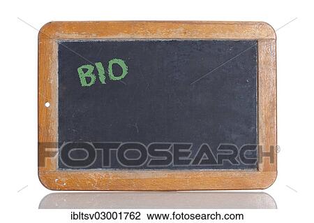 "Old school blackboard with the word BIO, German for Organic" View Large Photo Image Stock Image - "Old school blackboard with the word BIO, German for Organic". Fotosearch