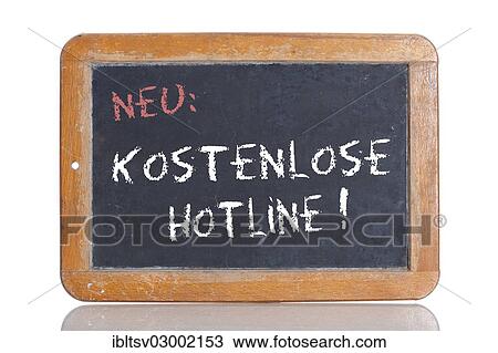 "Old school blackboard with the words NEU: KOSTENLOSE HOTLINE!, German for New: Free hotline" View Large Photo Image Stock Image - "Old school blackboard with the words NEU: KOSTENLOSE HOTLINE!, German for New: Free hotline". Fotosearch