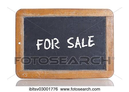 Old school blackboard with the words FOR SALE View Large Photo Image Stock Photograph - Old school blackboard with the words FOR SALE. Fotosearch
