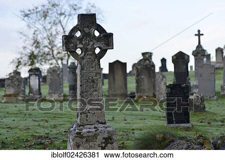 "Old Scottish graveyard with Celtic crosses and gravestones with hoarfrost-covered grass, Gairloch, Wester Ross, Scotland, United Kingdom, Europe" View Large Photo Image Stock Image - "Old Scottish graveyard with Celtic crosses and gravestones with hoarfrost-covered grass, Gairloch, Wester Ross, Scotland, United Kingdom, Europe". Fotosearch