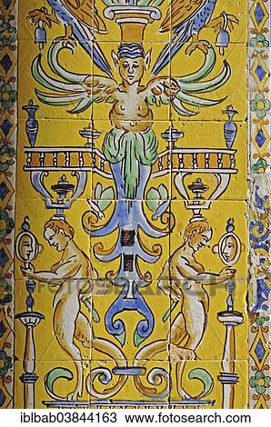 "Old Spanish tiles, azulejos, Salon Carlos, Alcazar, Royal Palace, Seville, Andalusia, Spain, Europe" View Large Photo Image Stock Image - "Old Spanish tiles, azulejos, Salon Carlos, Alcazar, Royal Palace, Seville, Andalusia, Spain, Europe". Fotosearch