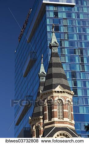 "Old St. Mary's Catholic Church, 1884, and the Greektown Casino Hotel, 2009, Detroit, Michigan, United States, North America" View Large Photo Image Stock Photo - "Old St. Mary's Catholic Church, 1884, and the Greektown Casino Hotel, 2009, Detroit, Michigan, United States, North America". Fotosearch