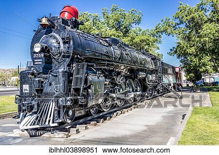 Stock Image - "Old steam locomotive, Kingman, Arizona, United States, North America". Fotosearch