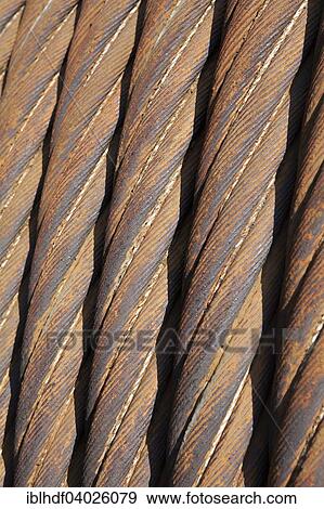 Stock Photo - Old steel cable. Fotosearch