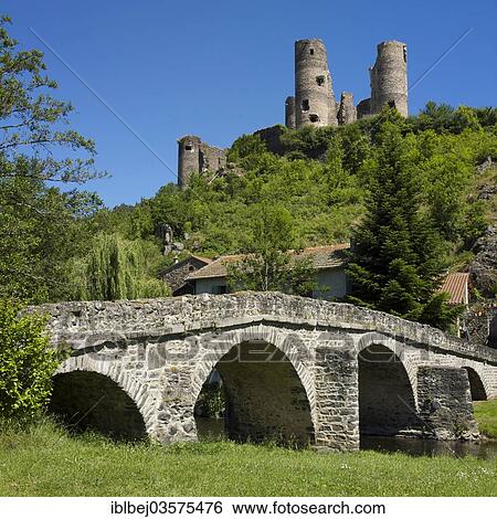 "Old stone bridge in front of Chateau de Domeyrat castle, Domeyrat, Haute-Loire department, Auvergne, France, Europe" View Large Photo Image Stock Photograph - "Old stone bridge in front of Chateau de Domeyrat castle, Domeyrat, Haute-Loire department, Auvergne, France, Europe". Fotosearch