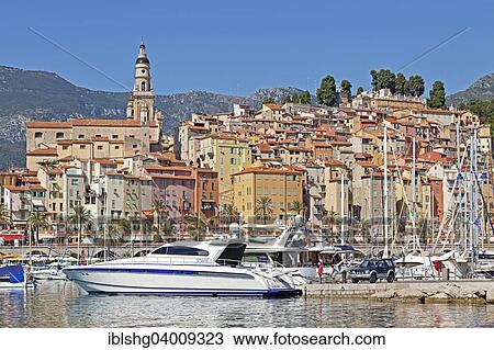 "Old town and marina, Menton, Cote d'Azur, France, Europe" View Large Photo Image Stock Image - "Old town and marina, Menton, Cote d'Azur, France, Europe". Fotosearch