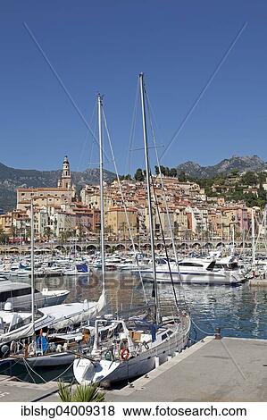 "Old town and marina, Menton, Cote d'Azur, France, Europe" View Large Photo Image Stock Photo - "Old town and marina, Menton, Cote d'Azur, France, Europe". Fotosearch