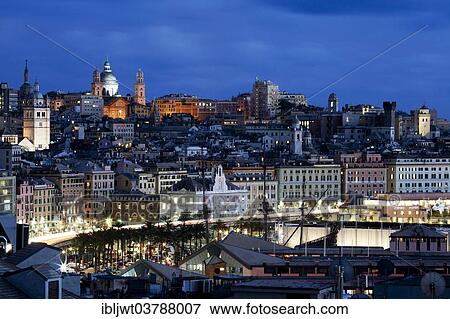 "Old Town at dusk, Genoa, Liguria, Italy, Europe" View Large Photo Image Stock Photo - "Old Town at dusk, Genoa, Liguria, Italy, Europe". Fotosearch