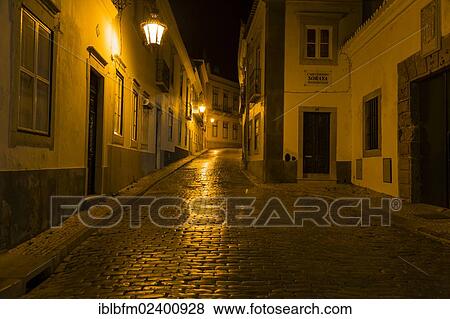 "Old Town at night, Faro, Algarve, Portugal, Europe" View Large Photo Image Stock Photo - "Old Town at night, Faro, Algarve, Portugal, Europe". Fotosearch