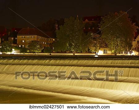 "Old town at night, Landsberg am Lech, Bavaria, Germany, Europe" View Large Photo Image Stock Image - "Old town at night, Landsberg am Lech, Bavaria, Germany, Europe". Fotosearch