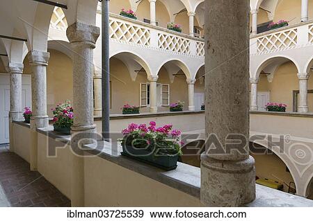"Old Town Hall, arcaded courtyard, historic center, Klagenfurt, Carinthia, Austria, Europe" View Large Photo Image Stock Photo - "Old Town Hall, arcaded courtyard, historic center, Klagenfurt, Carinthia, Austria, Europe". Fotosearch