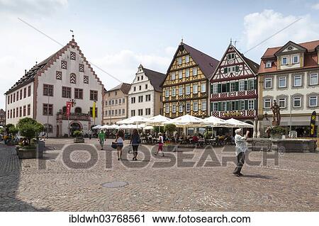 "Old Town Hall, left, with the market square, Bad Mergentheim, Baden-Wurttemberg, Germany, Europe" View Large Photo Image Stock Image - "Old Town Hall, left, with the market square, Bad Mergentheim, Baden-Wurttemberg, Germany, Europe". Fotosearch