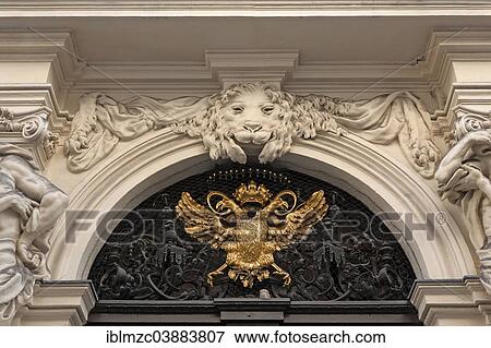 "Old Town Hall portal, facade, early 18th century, y, double-headed eagle, Vienna, Vienna State, Austria, Europe" View Large Photo Image Stock Photo - "Old Town Hall portal, facade, early 18th century, y, double-headed eagle, Vienna, Vienna State, Austria, Europe". Fotosearch