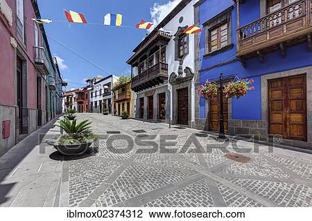 "Old town of Teror with old mansions, listed buildings, Calle de la Escuela, Teror, Gran Canaria, Canary Islands, Spain, Europe, PublicGround, Europe" View Large Photo Image Stock Image - "Old town of Teror with old mansions, listed buildings, Calle de la Escuela, Teror, Gran Canaria, Canary Islands, Spain, Europe, PublicGround, Europe". Fotosearch