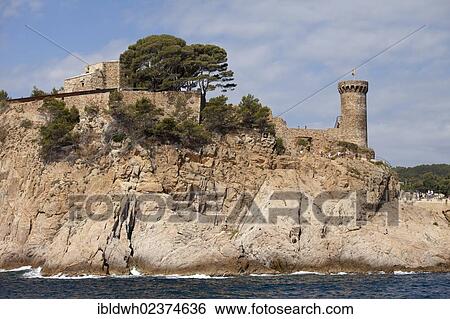 "Old town of Vila Vella, from the sea side, Tossa de Mar, Costa Brava, Catalonia, Spain, Europe, PublicGround, Europe" View Large Photo Image Stock Photograph - "Old town of Vila Vella, from the sea side, Tossa de Mar, Costa Brava, Catalonia, Spain, Europe, PublicGround, Europe". Fotosearch