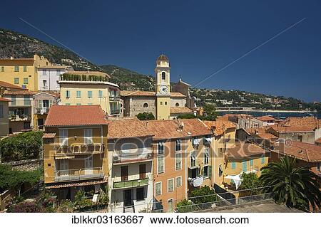 Stock Photo - "Old town of Villefranche-sur-Mer, Villefranche-sur-Mer, French Riviera, Alpes-Maritimes, Provence-Alpes-Cote d? ÇÖAzur, France, Europe". Fotosearch