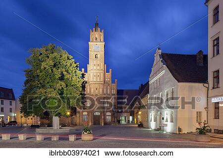 Stock Image - "Old Town or Altstadtisches Rathaus Town Hall, Altstadter Markt, Brandenburg an der Havel, Brandenburg, Germany, Europe". Fotosearch