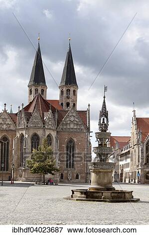 "Old Town Square with Marienbrunnen fountain and Martini Church, Braunschweig, Lower Saxony, Germany, Europe" View Large Photo Image Stock Photo - "Old Town Square with Marienbrunnen fountain and Martini Church, Braunschweig, Lower Saxony, Germany, Europe". Fotosearch