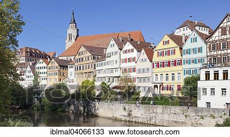 "Old town with collegiate church on the Neckar river, Tubingen, Baden-Wurttemberg, Germany, Europe" View Large Photo Image Stock Image - "Old town with collegiate church on the Neckar river, Tubingen, Baden-Wurttemberg, Germany, Europe". Fotosearch