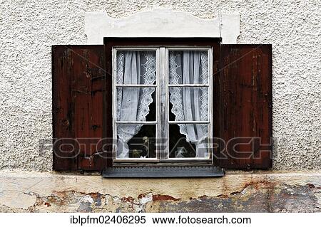 Stock Photography - "Old window, Upper Bavaria, Germany, Europe". Fotosearch