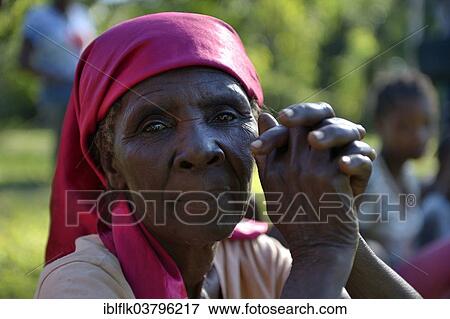 "Old woman Tchawa, Leogane, Haiti, North America" View Large Photo Image Stock Photo - "Old woman Tchawa, Leogane, Haiti, North America". Fotosearch